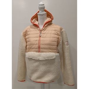 NEW Ivory Ella half zip sherpa hoodie jacket